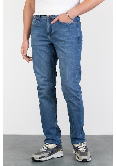 HLT Jeans Erkek Açık Mavi Yıkamalı Regular Fit Likralı Jean Kot Pantolon Danıel