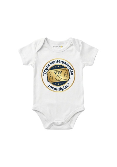 Babylimon Teyze Kontenjanından Torpilliyim Baskılı Bebek Zıbını, Beyaz, Kısa Kollu Kırık Beyaz - 807107703 Kırık Beyaz Babylimon Teyze Kontenjanından Torpilliyim Baskılı Bebek Zıbını, Beyaz, Kısa Kollu Kırık Beyaz - 807107703 Kırık Beyaz