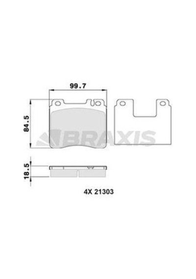 Braxis Aa0306 Fren Balatası Ön S-class W140 91-98 C140 92-98 A0024200420