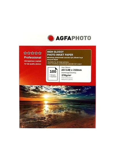 Agfa Hıgh Glossy Photo Paper 15x21 A5 270 Gr 100lü