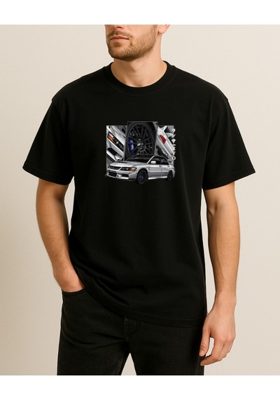 Hugo Boss Evoo Baskılı T-shirt Siyah