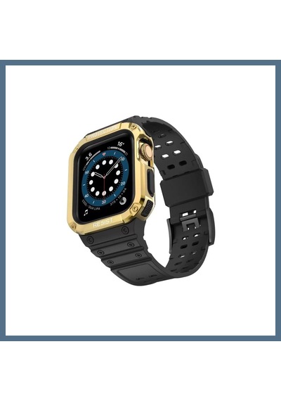 Buradabulabilirsin Watch 42mm Uyumlu Kr401 Silikon Kordon - Siyah-gold Bbz
