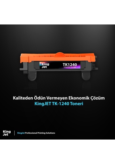 Kingjet Kyocera Uyumlu Tk-1240 4'lü Paket Ecosys Ma2000w, Pa2001w Uyumlu Toner