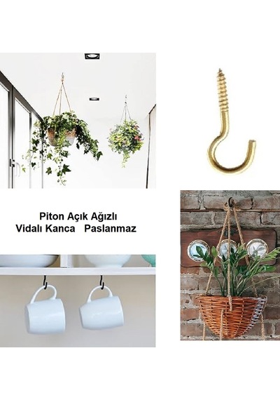 Piton Kanca Açık Uçlu Vida 19x70 Cm 10 Adet