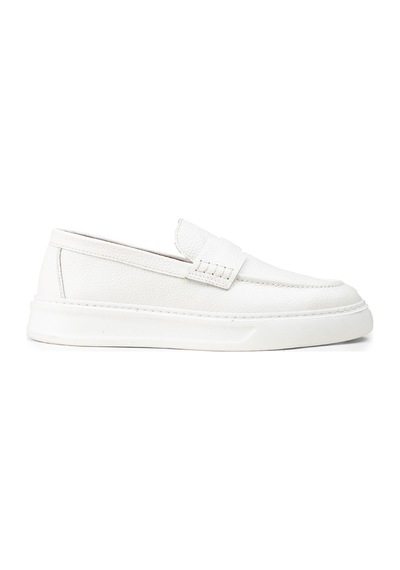 Deery Erkek Beyaz Hakiki Deri Loafer Ayakkabı - 02043mbyzp01 Beyaz