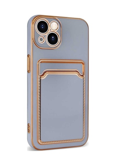 Apple Uyumlu iPhone 13 Uyumlu Zore Bark Kartlıklı Kılıf-mavi Mavi -