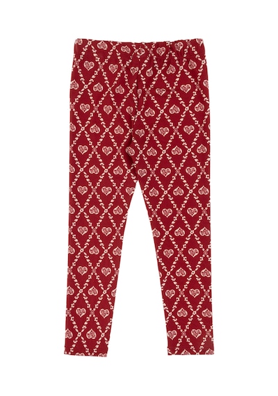 U.S. Polo Assn. Kız Çocuk Vişne Kalp Desenli İnterlok Eşofman Altı 50306278-VR223