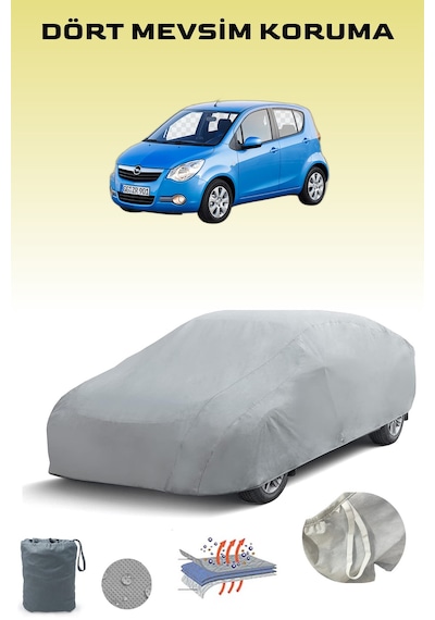 Opel Agila 2008 - 2015 Araba Brandası Oto Branda Uyumlu Gri