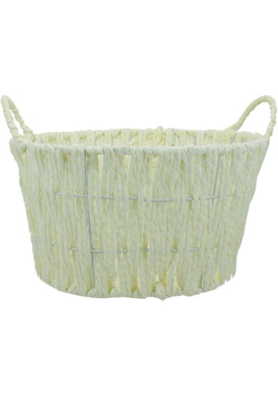 Kulplu Oval Sepet - 24 X 18 X 14 Cm Çok Renkli