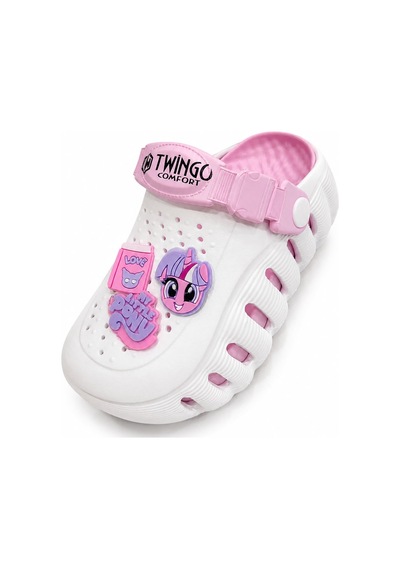 Twingo Kız Çocuk Kalın Özel Taban Ergonomik Eva Malzeme Havuz Deniz Kaplıca Kreş Terlik Beyaz - Pembe Twingo Kız Çocuk Kalın Özel Taban Ergonomik Eva Malzeme Havuz Deniz Kaplıca Kreş Terlik Beyaz - Pembe