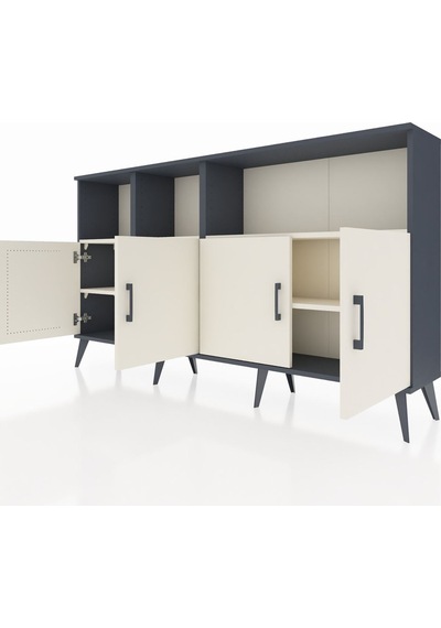 Arges Konsol 6 Raflı 4 Kapaklı 176x30x99 Antrasit-aytaşı Aytası - Antrasıt Arges Konsol 6 Raflı 4 Kapaklı 176x30x99 Antrasit-aytaşı Aytası - Antrasıt