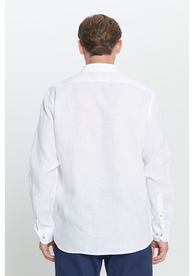 Ac&Co / Altınyıldız Classics Erkek Beyaz Comfort Fit Rahat Kesim %100 Keten Düğmeli Yaka Gömlek Beyaz Ac&Co / Altınyıldız Classics Erkek Beyaz Comfort Fit Rahat Kesim %100 Keten Düğmeli Yaka Gömlek Beyaz