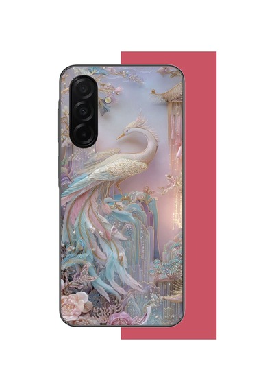 Samsung Galaxy A26 Uyumlu Kristal Kuğu Baskılı Silikon Kılıf Renkli
