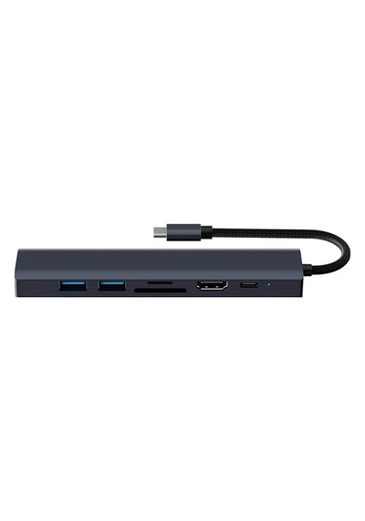 Ally Byl-2303 7 In 1 Type-c To Usb + Type-c + Ethernet + Kart Okuyucu + Hdmı Dönüştürücü Çoğaltıcı H- 5775 Renkli