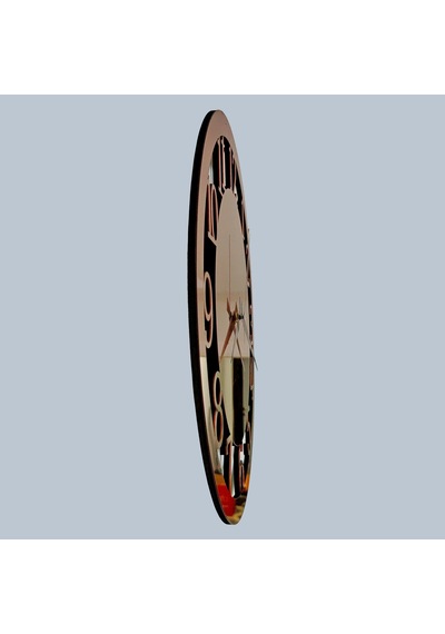 Dekoratif Rosegold Aynalı Duvar Saati Altın Dekoratif Rosegold Aynalı Duvar Saati Altın