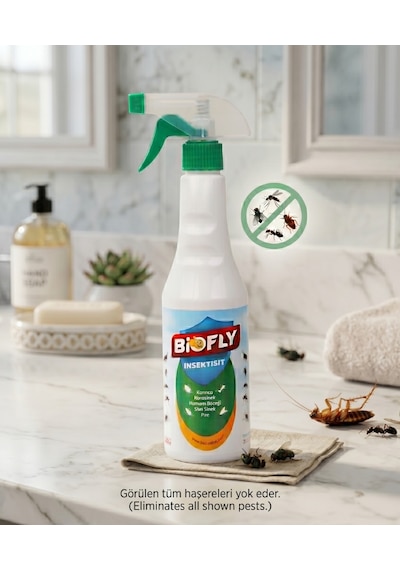 Haşere İlacı, Hamam Böceği, Karınca, Gümüş Böceği, Pire, Sivrisinek, Kara Sinek Biofly 400 Ml