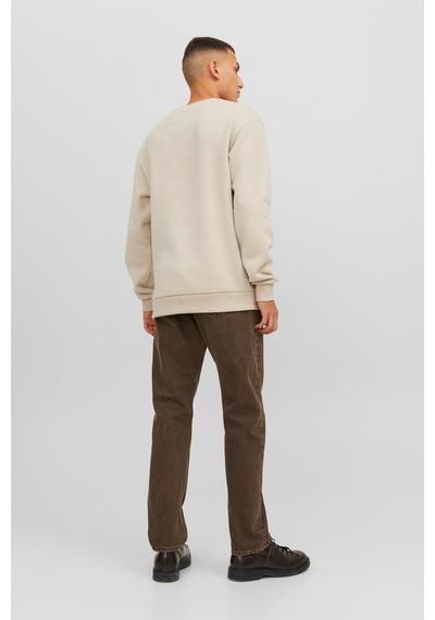 Jack & Jones Jjebradley Sweat Crew Bej Erkek Sweatshirt Bej