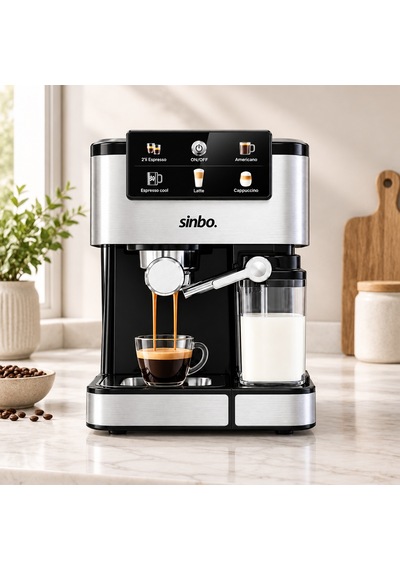 Espresso Kahve Makinesi 6 Programlı, 1.5l Su & 500ml Süt Hazneli Renkli