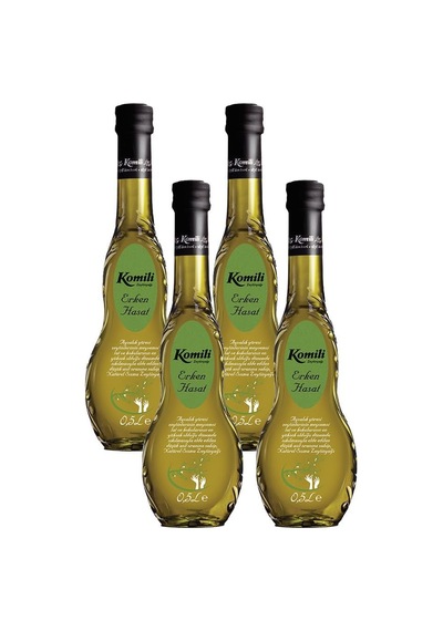 Komili Sızma Erken Hasat 500 Ml Zeytinyağı Cam Şişe 4 Adet 0.3 ML