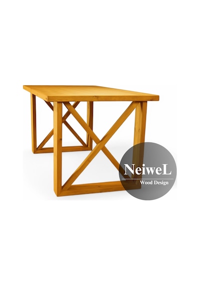Neiwel Vean Doğal Ahşap Toplantı Masası x 80 x 140 Açık Ceviz