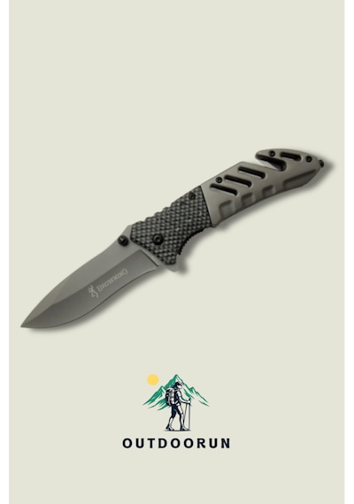 Browning Titanyum Kurtarma Kamp Çakısı 21 Cm siyah