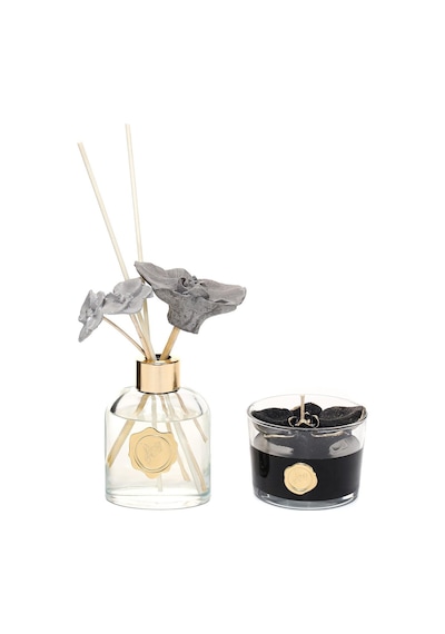 Missi Black Orchid Oda Kokusu 130 ML + Çiçek Dekorlu Kokulu Vegan Mum