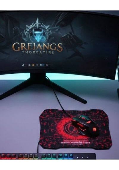 Mouse Mousepad Seti 3 Dpı Ayarı Ve Led Işıklı Ergonomik Yapı