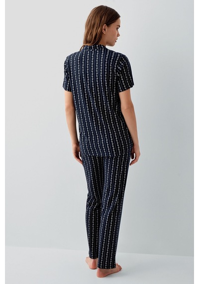 Pierre Cardin Kadın Lacivert Gömlek Pijama Takım Pc9209-s-v1 Lacivert
