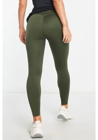 Nike Go Firm Support High Rise Full Length Kadın 6 Cepli Lazer Kesim Antreman Taytı Haki
