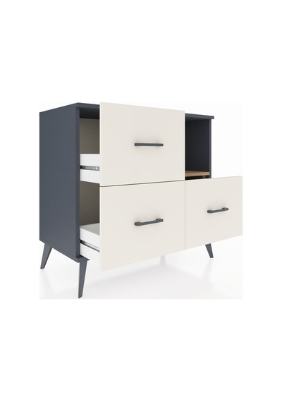 Hyperion Şifonyer Tek Raflı 3 Çekmeceli 88x44x80 Antrasit-çam/aytaşı Çam/aytaşı Hyperion Şifonyer Tek Raflı 3 Çekmeceli 88x44x80 Antrasit-çam/aytaşı Çam/aytaşı