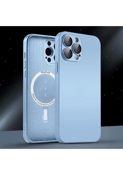 Apple Uyumlu iPhone 14 Pro Max Magsafe Ag Glass Buzlu Cep Telefopnu Kılıfı