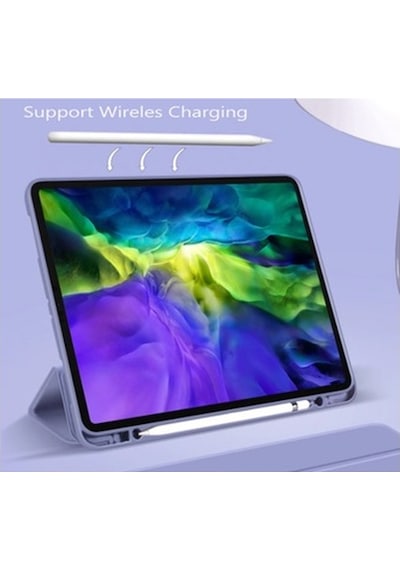 Apple Uyumlu iPad Pro 11 2.Nesil 2020 Kılıf Trifolding Kalem Bölmeli
