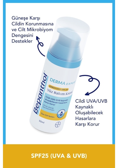 Bepanthol Derma Nemlendirici & Besleyici SPF 25 Günlük Yüz Kremi 50 ML + Derma Yoğun Nemlendirici Gece Bakım Kremi 50 ML