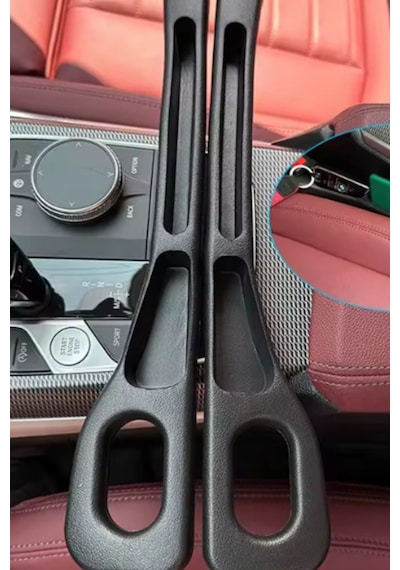 Koltuk Arası Siyah Organizer 38.8 Cm Universal Araç İçi Yan Boşluk Doldurucu 2 Adet