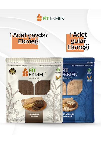Fit Yulafli Lavaş Ekmeği 300gr Ve Çavdar Lavaş Ekmeği 300gr