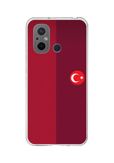 Redmi 12c Uyumlu Türk Milli Takım Parçalı Forma Baskılı Silikon Kılıf Renkli