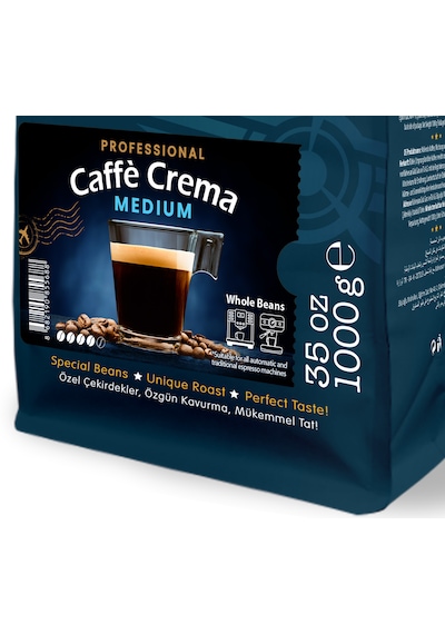 Moliendo Professional Caffe Crema Medium Çekirdek Kahve 1 KG