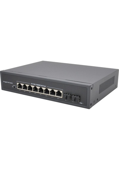 Videopark Vıdeopark Vp-8pg-2sfp 8 Portgbıt Poe + 2 Port Sfp 120w Poe Swıtch Dahili Power