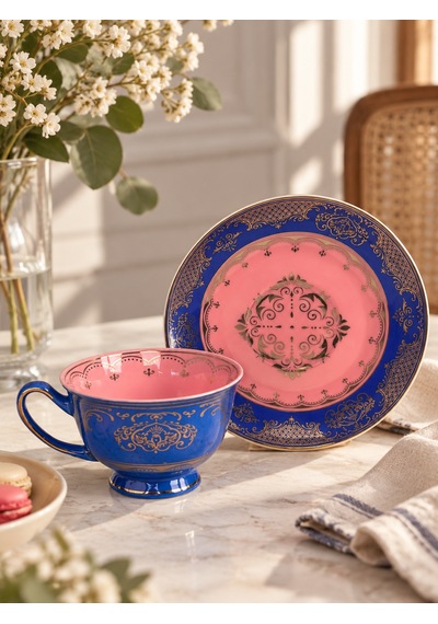 6 Kişilik Porselen Marrakesh Kahve Fincanı-7890 Çok Renkli
