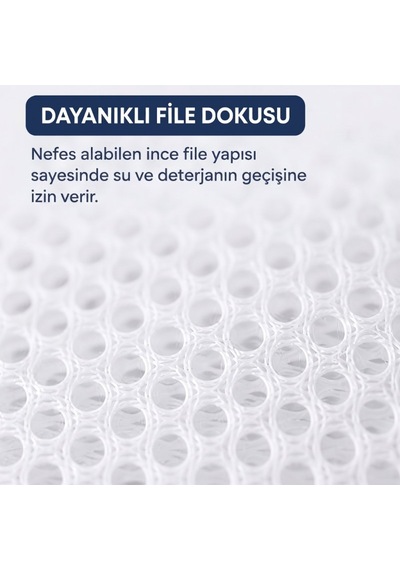 Hassas Koruyucu Çamaşır Yıkama Filesi 40x50 Cm Kıyafet Bakım Banyo Gereci Bayan Giyim Diğer