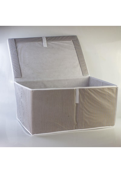 Alas Çok Amaçlı Mega Kutu Gri Çizgili Üçlü 60x40x30 Cm