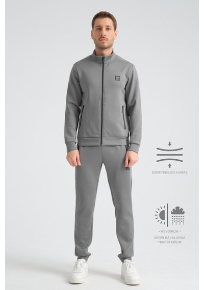 Shooter Sportswear Shooter Scuba Mevsimlik Regular Fit Erkek Eşofman Takım Gri
