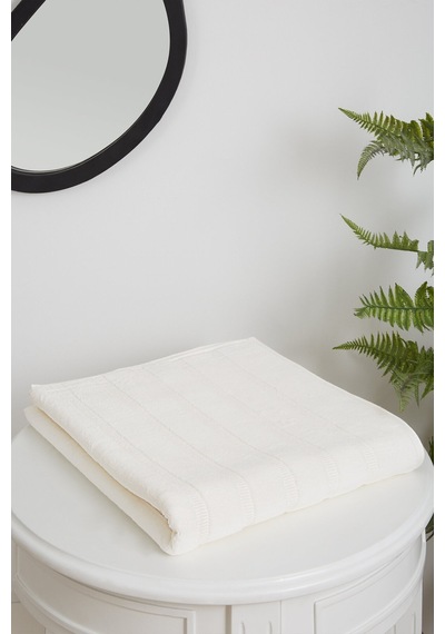 Özdilek Sadem Organik Stripe Banyo Havlusu 90x150 Cm Krem