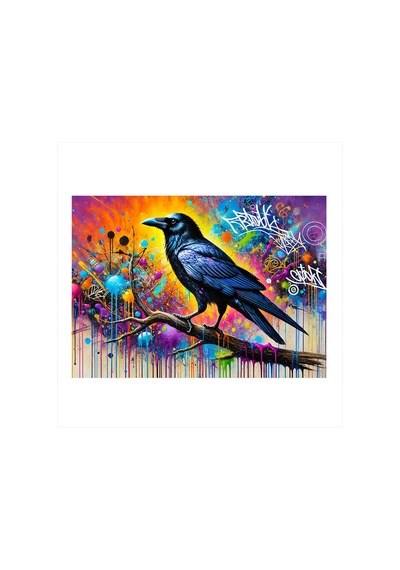 Renkli Kuş Sanatı Art Mdf Tablo