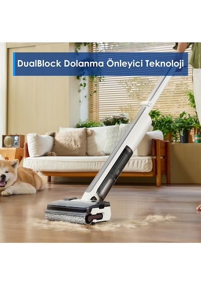 Tineco Floor One I7 Fold Şarjlı Dikey Süpürge + Icarpet Koltuk Halı Yıkama Makinesi