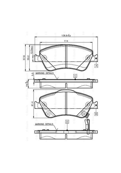 Toyota Corolla Ön Fren Balatası 1.4 Dizel D4D 2007-2012 Bosch