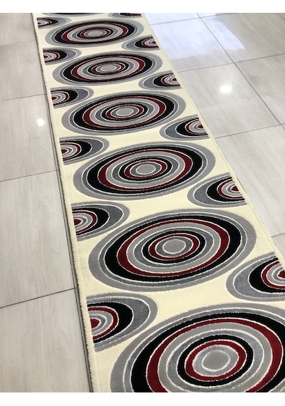 Saray Halı Vizyon 11169 Ws 80X300 Gri Kırmızı Yolluk 3 Metre ! Saray Halı Vizyon 11169 Ws 80X300 Gri Kırmızı Yolluk 3 Metre !