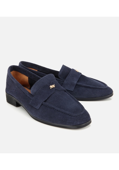 Hotiç Kadın Süet Deri Lacivert Yumuşak Dokulu Klasik Loafer