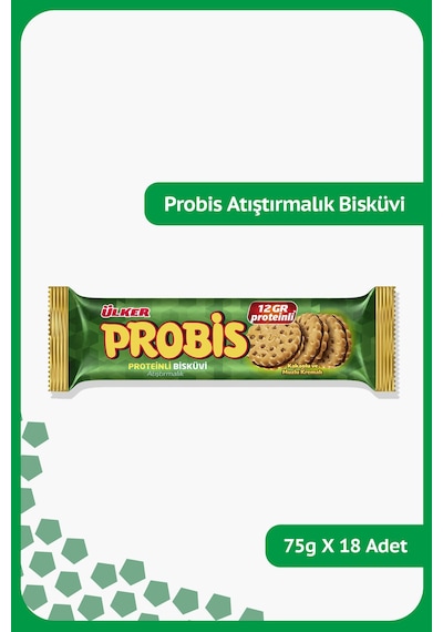 Ülker Probis Atıştırmalık Sandviç Bisküvi 18 x 75 G