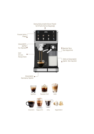 Sinbo SCM-9033 1350 W Espresso Kahve Makinesi